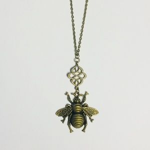 Brass Bee Necklace